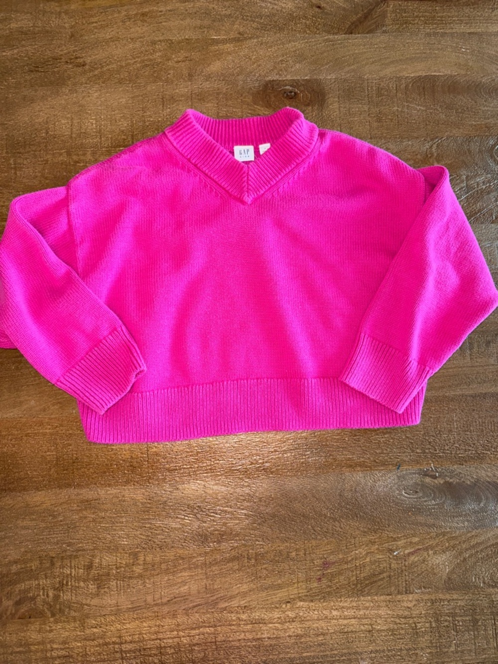 GAP Hot Pink V‑Neck Sweater